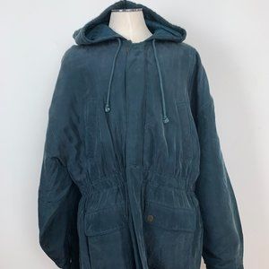 Woman Mark Alexander 100% Silk Coat Size XL